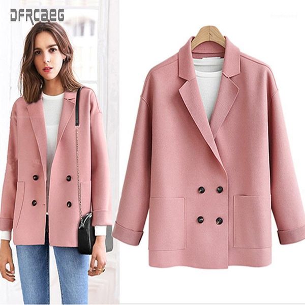 2020 new autumn plus size double breasted loose woolen women's coat winter solid office lady jacket pink casual short coat femme1, Black;brown 
2020 new autumn plus size double breasted loose woolen women's coat winter solid office lady jacket pink casual short coat femme1, Black;brown