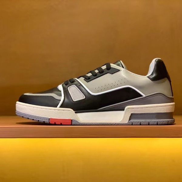 designer flat trainer sneaker men vintage shoes real leather rubber outsole runner trainers outdoor casual shoes with box 268, Black
designer flat trainer sneaker men vintage shoes real leather rubber outsole runner trainers outdoor casual shoes with box 268, Black