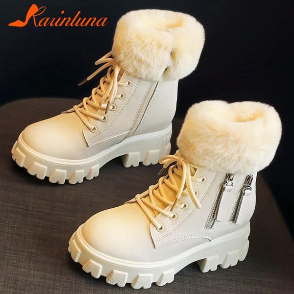 boots karin brand female warm fur fashion platform chunky heels thick plush women winter ankle shoes, Black
boots karin brand female warm fur fashion platform chunky heels thick plush women winter ankle shoes, Black