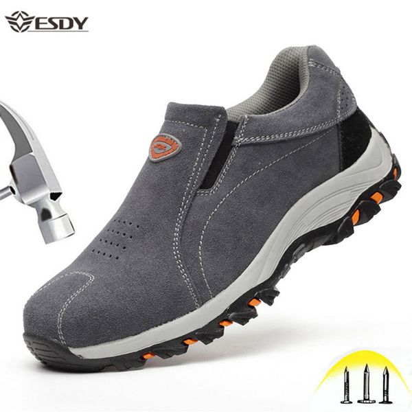 men's steel toe work safety shoes lightweight breathable anti-smashing work shoes male boots slip on casual sneaker men 46, Black
men's steel toe work safety shoes lightweight breathable anti-smashing work shoes male boots slip on casual sneaker men 46, Black