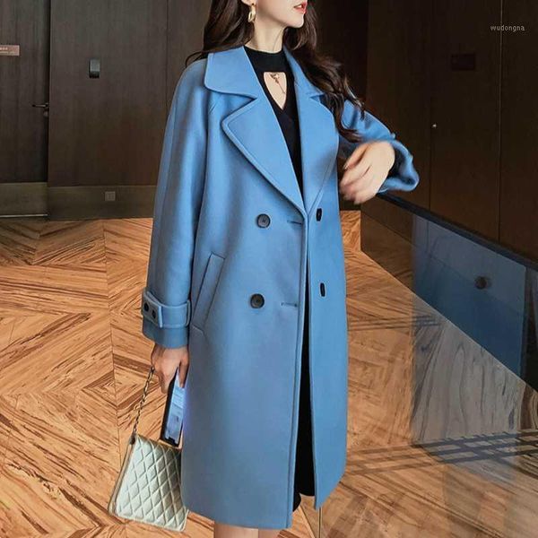 women's fashion casual double breasted armband long woolen coat insta-famous elegant blue beige coat1, Black
women's fashion casual double breasted armband long woolen coat insta-famous elegant blue beige coat1, Black