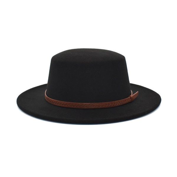 black women wool fedora hat men with leather ribbon gentleman elegant lady winter autumn wide brim jazz panama sombrero, Blue;gray
black women wool fedora hat men with leather ribbon gentleman elegant lady winter autumn wide brim jazz panama sombrero, Blue;gray
