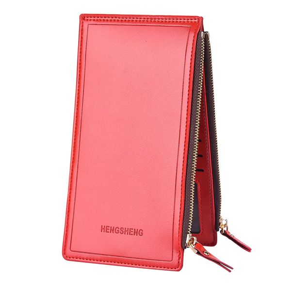 2020 new fashion high capacity womens wallets solid color zipper clutch women's long design wallet card holder purses, Red;black
2020 new fashion high capacity womens wallets solid color zipper clutch women's long design wallet card holder purses, Red;black
