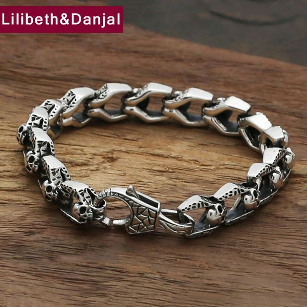 skull bracelet 925 sterling silver men friendship bracelet bangle men bands silver 925 jewelry fashion gb54 1028, Black
skull bracelet 925 sterling silver men friendship bracelet bangle men bands silver 925 jewelry fashion gb54 1028, Black