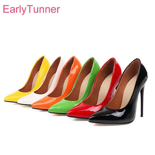 2020 brand new glossy orange white women nude pumps super thin high heels lady formal shoes ei262 plus big size 43 48, Black
2020 brand new glossy orange white women nude pumps super thin high heels lady formal shoes ei262 plus big size 43 48, Black
