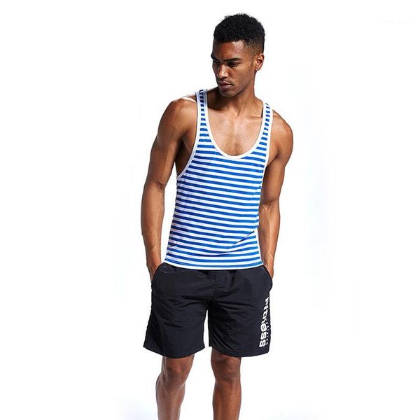 summer men sea spirit stripes casual pure cotton vest fitness large low u-neck i-shaped trend navy -401, White;black
summer men sea spirit stripes casual pure cotton vest fitness large low u-neck i-shaped trend navy -401, White;black