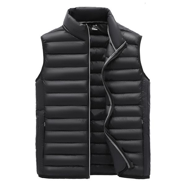 men's autumn and winter fashion stand collar down cotton slim fit lightweight korean warm waistcoat men, Black;white
men's autumn and winter fashion stand collar down cotton slim fit lightweight korean warm waistcoat men, Black;white