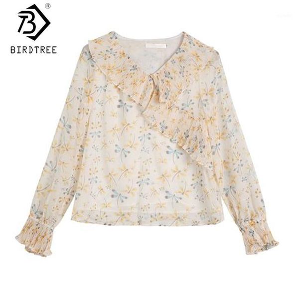 2020 spring new women's floral printed chiffon shirt flared sleeve sweet blouse fashion v-neck female t9d611o1, White
2020 spring new women's floral printed chiffon shirt flared sleeve sweet blouse fashion v-neck female t9d611o1, White
