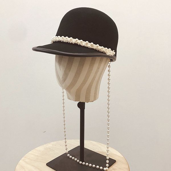 new fashion long pearls necklace wool cap women young girl outdoor baseball cap winter spring newsboy cap visor cabbie derby hat 201013, Blue;gray
new fashion long pearls necklace wool cap women young girl outdoor baseball cap winter spring newsboy cap visor cabbie derby hat 201013, Blue;gray