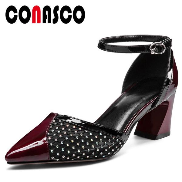 conasco ankle strap women pumps high heels fashion elegant 2020 new rhinestone mesh wedding party genuine leather shoes woman, Black
conasco ankle strap women pumps high heels fashion elegant 2020 new rhinestone mesh wedding party genuine leather shoes woman, Black