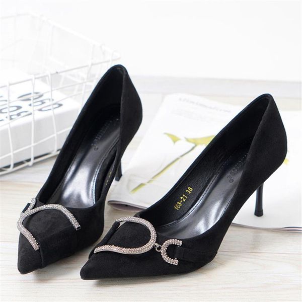 women fashion pointed toe rhinestone high heel shoes solid/plaid flock shallow crystal women pumps party brand ladies shoes, Black
women fashion pointed toe rhinestone high heel shoes solid/plaid flock shallow crystal women pumps party brand ladies shoes, Black
