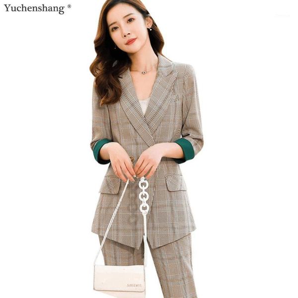 fashion women suit set khaki yellow plaid blazer and pant suit casual 2 pieces sets for girl spring summer fall wear1, White;black
fashion women suit set khaki yellow plaid blazer and pant suit casual 2 pieces sets for girl spring summer fall wear1, White;black