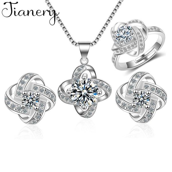 new arrivals fashion clover flower necklaces pendant jewelry sets for women wedding statement jewelry, Silver
new arrivals fashion clover flower necklaces pendant jewelry sets for women wedding statement jewelry, Silver