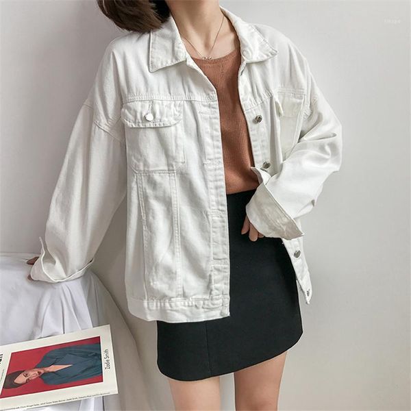 spring autumn bf style turn down collar white denim jackets female loose coat outerwear fashion women jeans jacket1, Black;brown
spring autumn bf style turn down collar white denim jackets female loose coat outerwear fashion women jeans jacket1, Black;brown
