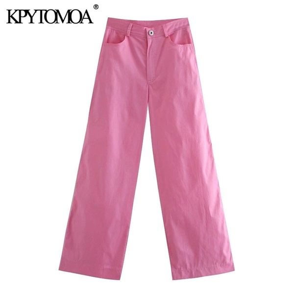 kpytomoa women chic fashion side pockets wide leg pants vintage high waist zipper fly female trousers mujer 201106, Black;white
kpytomoa women chic fashion side pockets wide leg pants vintage high waist zipper fly female trousers mujer 201106, Black;white