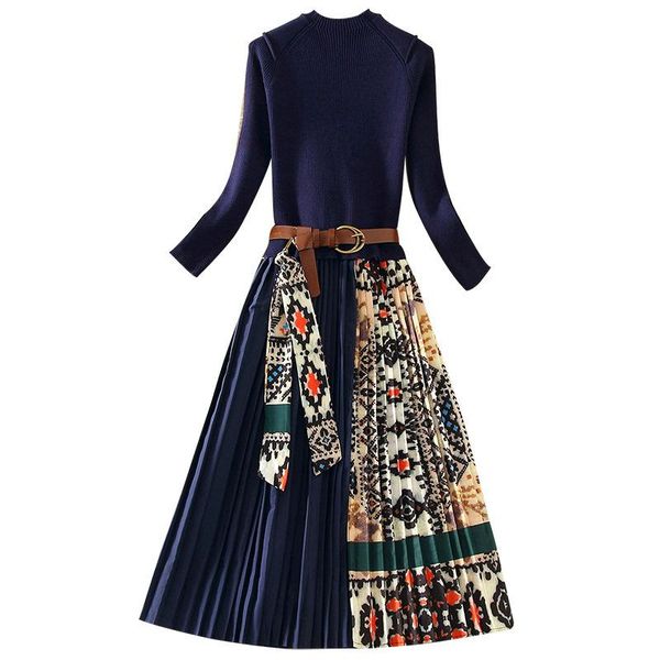2020 autumn winter elegant knitted patchwork dress fashion plus size 4xl women long sleeve retro printing pleated dress m842, Black;gray
2020 autumn winter elegant knitted patchwork dress fashion plus size 4xl women long sleeve retro printing pleated dress m842, Black;gray