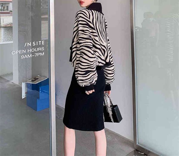 Two Piece Dress fashion knit two pieces v neck vest dress + short zebra print latern sleeves outerwear casual wear versatile soft sweater au, White
Two Piece Dress fashion knit two pieces v neck vest dress + short zebra print latern sleeves outerwear casual wear versatile soft sweater au, White