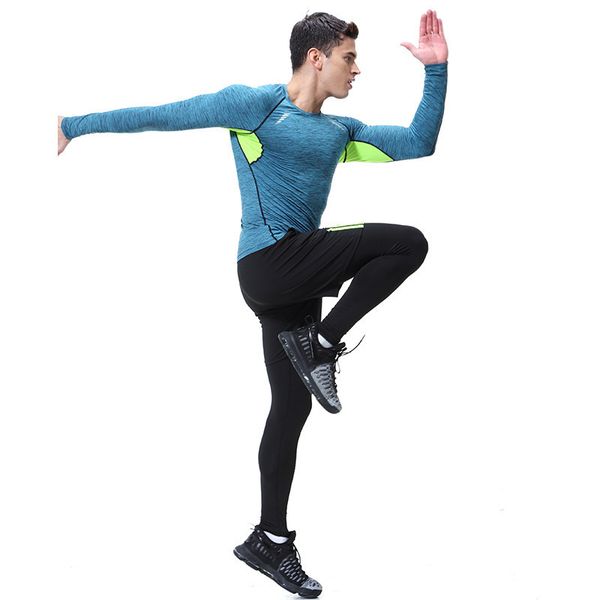 sports autumn winter fitness suit men's gym sportswear long sleeve tight running clothes 3-piece set, Gray
sports autumn winter fitness suit men's gym sportswear long sleeve tight running clothes 3-piece set, Gray