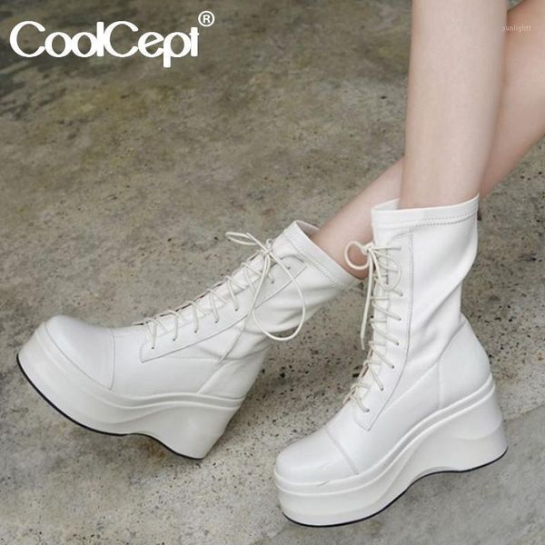 boots coolcept real leather women short fashion platform warm high heel winter shoes woman party office lady footwear size 34-391, Black
boots coolcept real leather women short fashion platform warm high heel winter shoes woman party office lady footwear size 34-391, Black