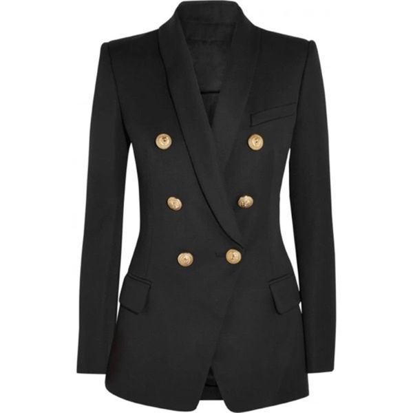 high street new fashion 2020 designer blazer women's long sleeve double breasted metal lion buttons long blazer outer wear lj200911, White;black
high street new fashion 2020 designer blazer women's long sleeve double breasted metal lion buttons long blazer outer wear lj200911, White;black