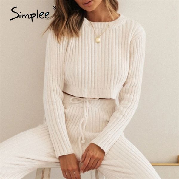 simplee casual stripe cosy knitted suit o-neck fashion autumn winter two piece women's sports suit solid long sleeve suit 2020 lj201012, Gray
simplee casual stripe cosy knitted suit o-neck fashion autumn winter two piece women's sports suit solid long sleeve suit 2020 lj201012, Gray