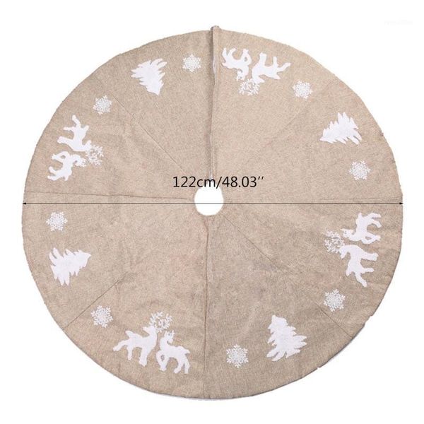 48 inch christmas tree skirt elk tree snowflake ornament round carpet floor mat m68e1
48 inch christmas tree skirt elk tree snowflake ornament round carpet floor mat m68e1