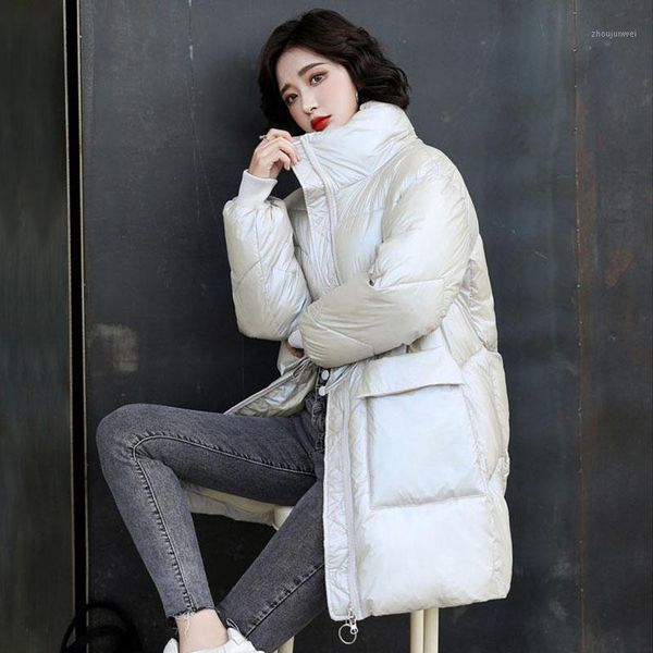 cnjessie new women parker coat down cotton jacket bright fabric medium long winter coat fashion oversize outerwear d0151, Black
cnjessie new women parker coat down cotton jacket bright fabric medium long winter coat fashion oversize outerwear d0151, Black