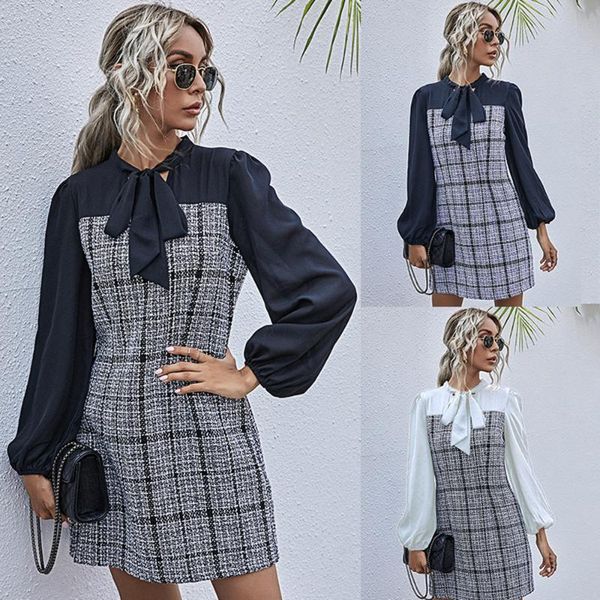 retro bow ruffles plaid mini dress women spring autumn fashion lantern sleeve patchwork button office dresses new arrival 2021, Black;gray
retro bow ruffles plaid mini dress women spring autumn fashion lantern sleeve patchwork button office dresses new arrival 2021, Black;gray