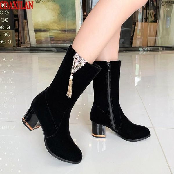 cdaxilan new to short boots women autumn winter velvet fabric square heel side zipp motorcycle boots ladies spring mid-calf boot1, Black
cdaxilan new to short boots women autumn winter velvet fabric square heel side zipp motorcycle boots ladies spring mid-calf boot1, Black