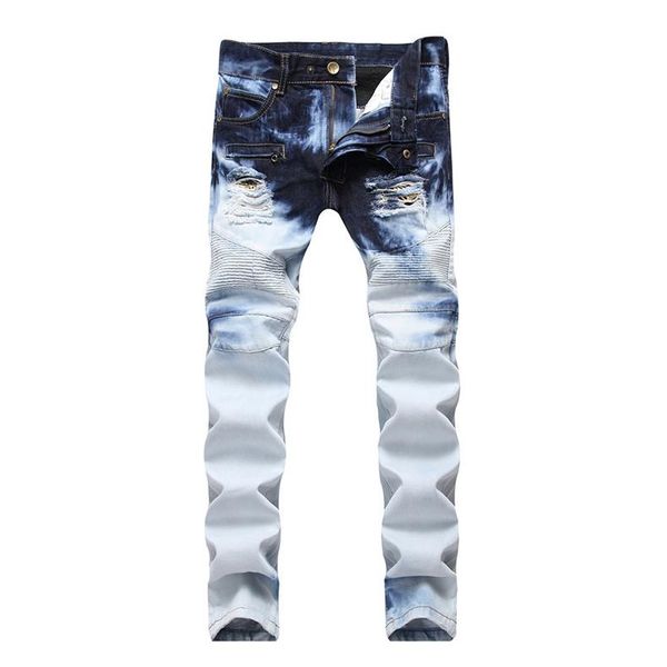 moruancle men's blue white tie and dye slim fit cotton denim biker jeans for moto hole ripped pants
moruancle men's blue white tie and dye slim fit cotton denim biker jeans for moto hole ripped pants