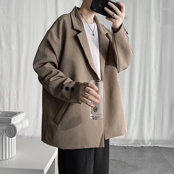 2020 men's pure color loose suit jackets blazers male single western clothes outerwear fabrics coats plus size m-xl1, White;black
2020 men's pure color loose suit jackets blazers male single western clothes outerwear fabrics coats plus size m-xl1, White;black