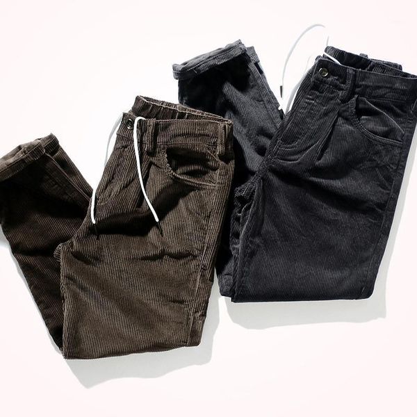 autumn corduroy casual pants men's loose tapered pants retro washed pure cotton thick elastic waist drawstring tooling1, Black
autumn corduroy casual pants men's loose tapered pants retro washed pure cotton thick elastic waist drawstring tooling1, Black