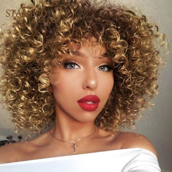 14inches afro kinky завитые парик синтетический короткий парик с челкой mixed браун и парик blonde для чернокожих женщин, Black;brown
14inches afro kinky завитые парик синтетический короткий парик с челкой mixed браун и парик blonde для чернокожих женщин, Black;brown