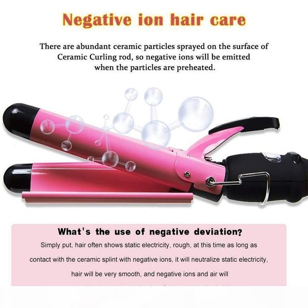 three-tube hair stick with lcd temperature display hair stick-1 inch ceramic dot stick suitable for salons, Black
three-tube hair stick with lcd temperature display hair stick-1 inch ceramic dot stick suitable for salons, Black