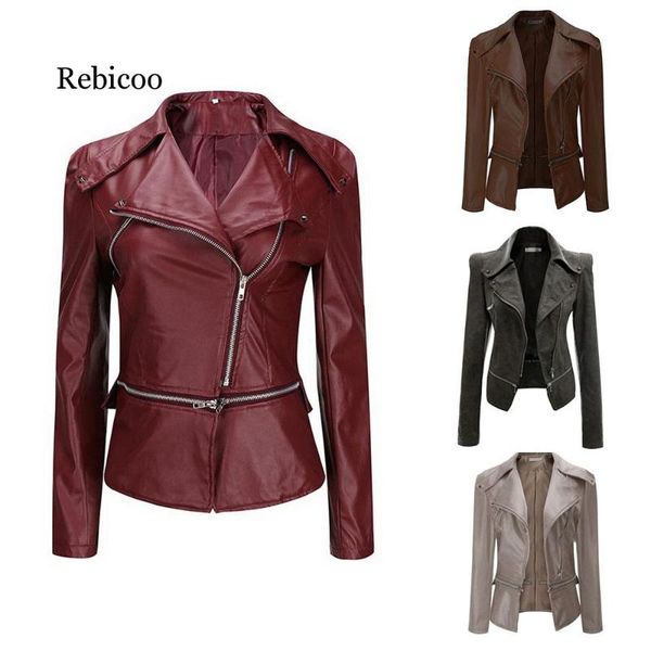 2020 autumn and winter foreign trade women's motorcycle leather jacket jacket zipper two wear leather, Black;brown
2020 autumn and winter foreign trade women's motorcycle leather jacket jacket zipper two wear leather, Black;brown