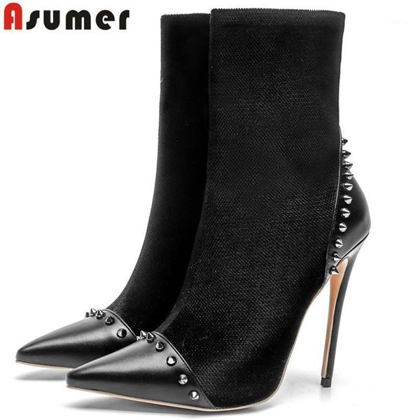 boots asumer 2021 fashion autumn winter shoes woman pointed toe zip ankle women flock thin high heels big size 33-431, Black
boots asumer 2021 fashion autumn winter shoes woman pointed toe zip ankle women flock thin high heels big size 33-431, Black