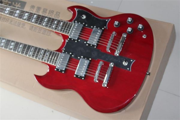 electric guitar flyoung headed sg double neck 12 multiple string + 6 string main tone red mahogany can be set
electric guitar flyoung headed sg double neck 12 multiple string + 6 string main tone red mahogany can be set