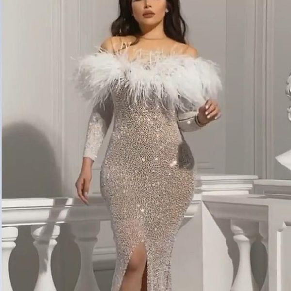 2020 new cross-border foreign trade womens independent stand sequin long-sleeved banquet dress sheath dress new, White;black
2020 new cross-border foreign trade womens independent stand sequin long-sleeved banquet dress sheath dress new, White;black