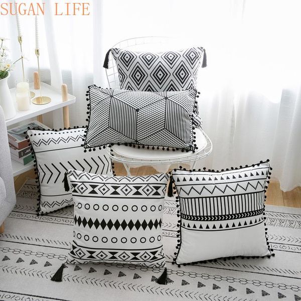simple decorative cushion cover white black rectangle pillow cover soft 45x45cm 30x50cm simple geometric pom pom ball fringe
simple decorative cushion cover white black rectangle pillow cover soft 45x45cm 30x50cm simple geometric pom pom ball fringe