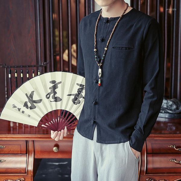 chinese style business casual man shirt vintage summer linen long sleeve fashion shirts man autumn spring summer clothes1, White;black
chinese style business casual man shirt vintage summer linen long sleeve fashion shirts man autumn spring summer clothes1, White;black