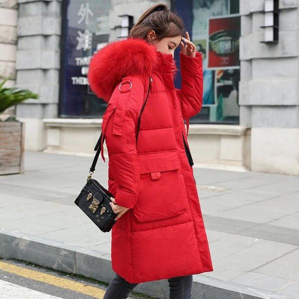 2021 new winter woman parkas mid-long keep warm women's jacket fashion hooded fur collar windbreaker outwear winter coat women, Black 
2021 new winter woman parkas mid-long keep warm women's jacket fashion hooded fur collar windbreaker outwear winter coat women, Black