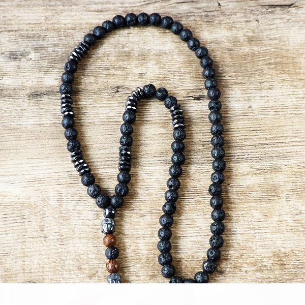 vintage jewelry wood beads black lava mala stone with black men's hematite buddha pendant rosary necklace, Silver
vintage jewelry wood beads black lava mala stone with black men's hematite buddha pendant rosary necklace, Silver