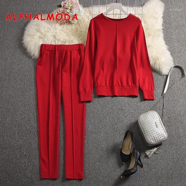two piece dress alphalmoda 2021 autumn arrival women's quality tracksuits long-sleeved sweater pants 2pcs set solid fashion suit1, White
two piece dress alphalmoda 2021 autumn arrival women's quality tracksuits long-sleeved sweater pants 2pcs set solid fashion suit1, White