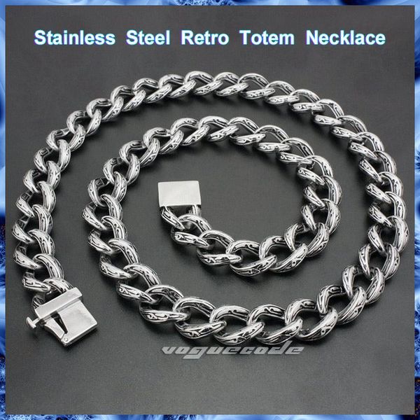 punk retro fashion 316l stainless steel totem necklace cool men's biker tribal tattoo chain 5c16nvc 18"~36, Silver
punk retro fashion 316l stainless steel totem necklace cool men's biker tribal tattoo chain 5c16nvc 18"~36, Silver