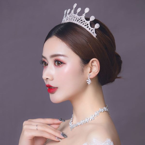 tmheaddress japanese and sweet new korean crown wedding dress accessories bridal necklace earrings three piece set m, Silver
tmheaddress japanese and sweet new korean crown wedding dress accessories bridal necklace earrings three piece set m, Silver