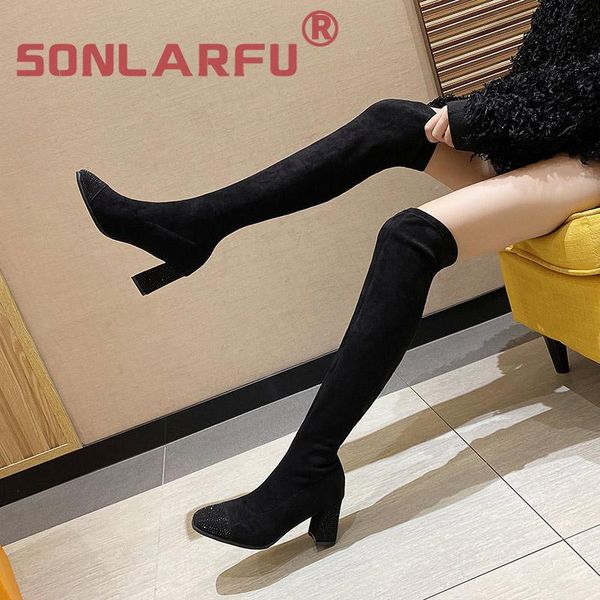 long boots female high rhinestone chunky heel new stretch boots high heel shoes slimming skinny legs socks, Black
long boots female high rhinestone chunky heel new stretch boots high heel shoes slimming skinny legs socks, Black