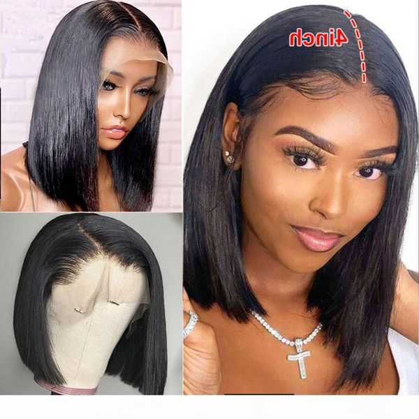 13x4 straight lace front human pre plucked with baby brazilian remy hair frontal short bob wig black women, Black;brown
13x4 straight lace front human pre plucked with baby brazilian remy hair frontal short bob wig black women, Black;brown
