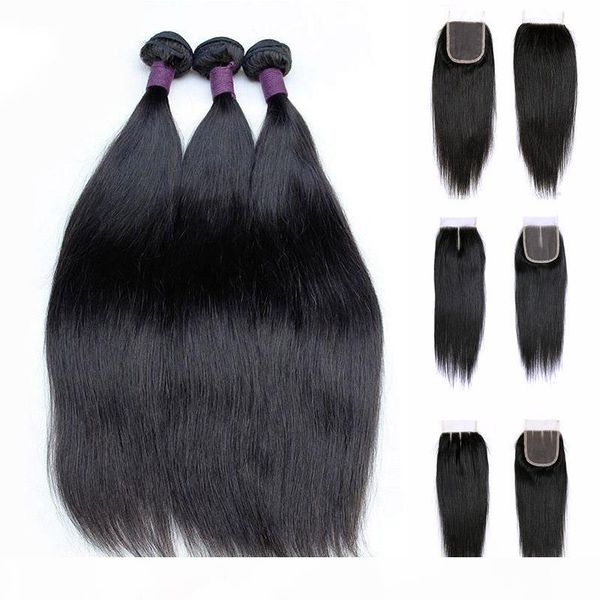 3 bundles silky straight brazilian virgin hair extensions with 1pcs lace closure 4x4 remy human hair weaves natural color 10-30 inch, Black
3 bundles silky straight brazilian virgin hair extensions with 1pcs lace closure 4x4 remy human hair weaves natural color 10-30 inch, Black