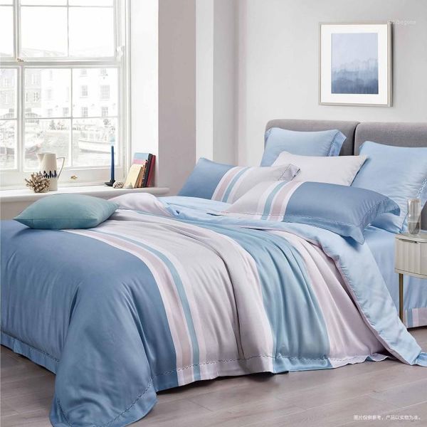 bedding sets 4pcs solid blue flower print set tencel silk 100% cotton duvet cover flat sheet pillowcase soft bed linen king1
bedding sets 4pcs solid blue flower print set tencel silk 100% cotton duvet cover flat sheet pillowcase soft bed linen king1