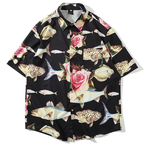 men short sleeve shirt summer 2020 new casual loose hawaii holiday beach wear shirts tee buttons blouse camisa masculina1, White;black
men short sleeve shirt summer 2020 new casual loose hawaii holiday beach wear shirts tee buttons blouse camisa masculina1, White;black
